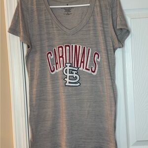 Gray Cardinals V-Neck T-Shirt